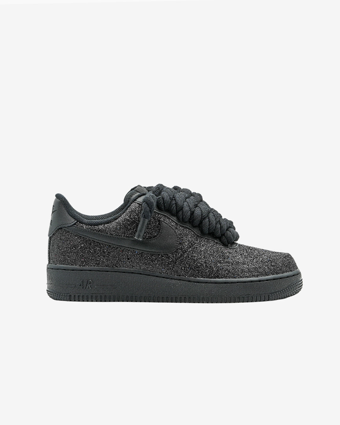 Air Force Rope Laces Glitter Black