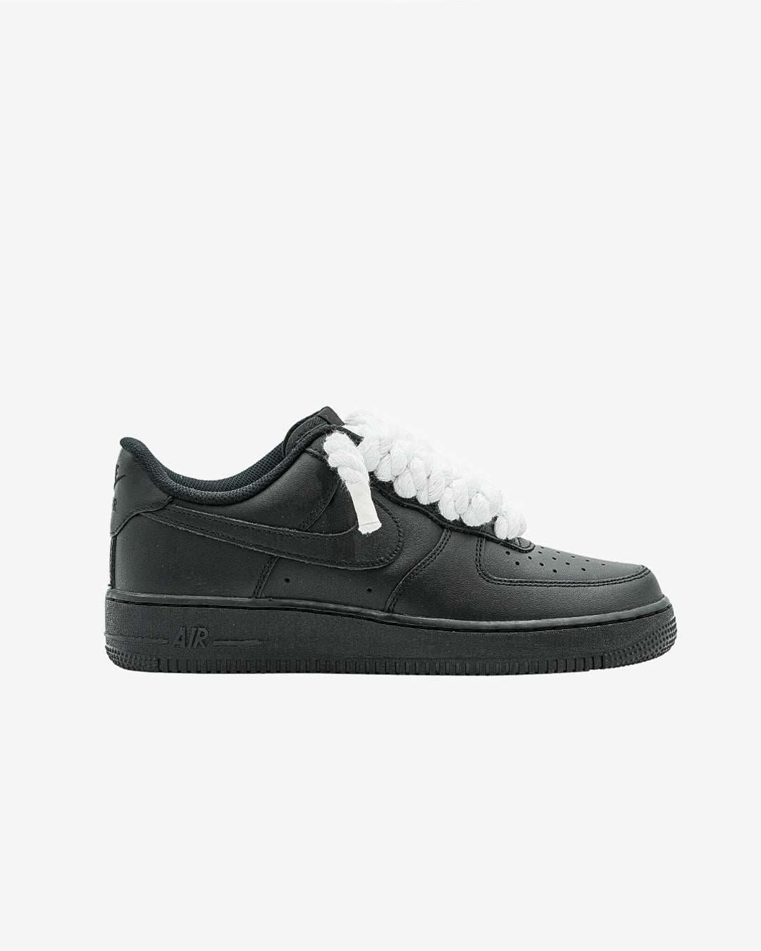 Air Force Black Rope Laces White