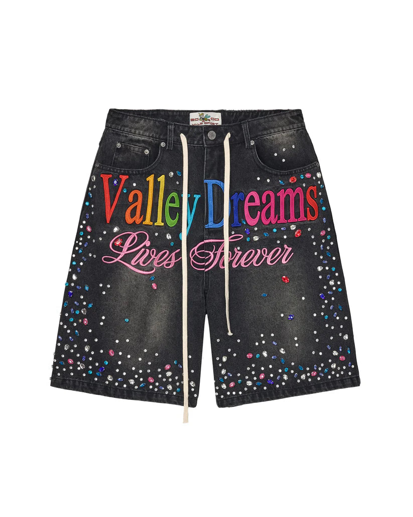 Valley Dreams Ice Cream Jorts Black