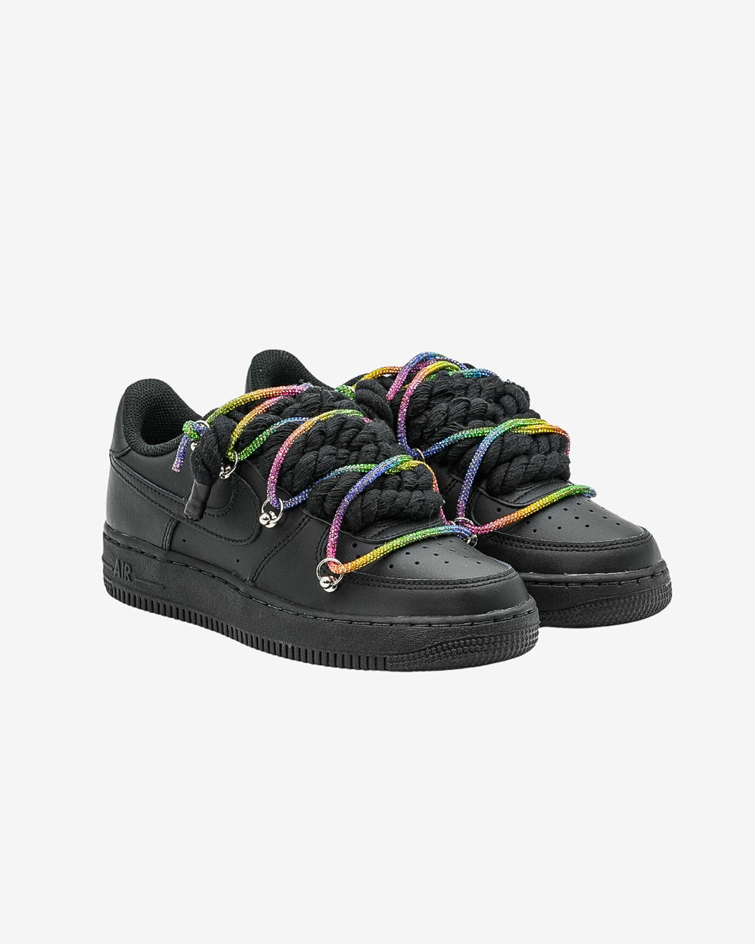 Air Force Laces Swarovski Rainbow