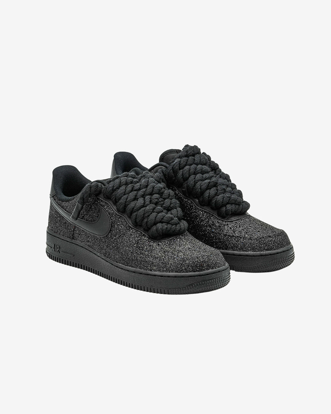 Air Force Rope Laces Glitter Black