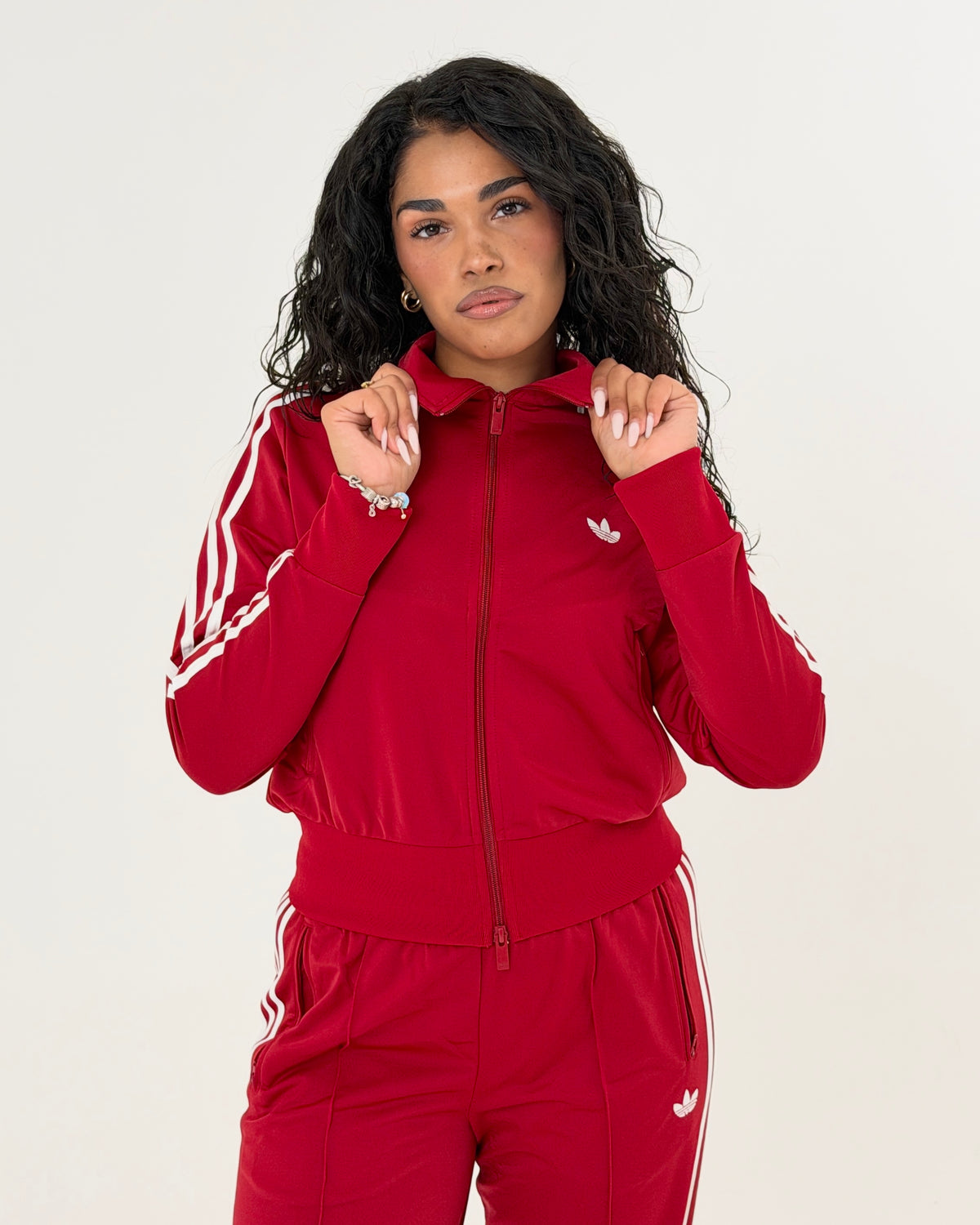 Tuta Adidas Firebird Classic Cropped Red