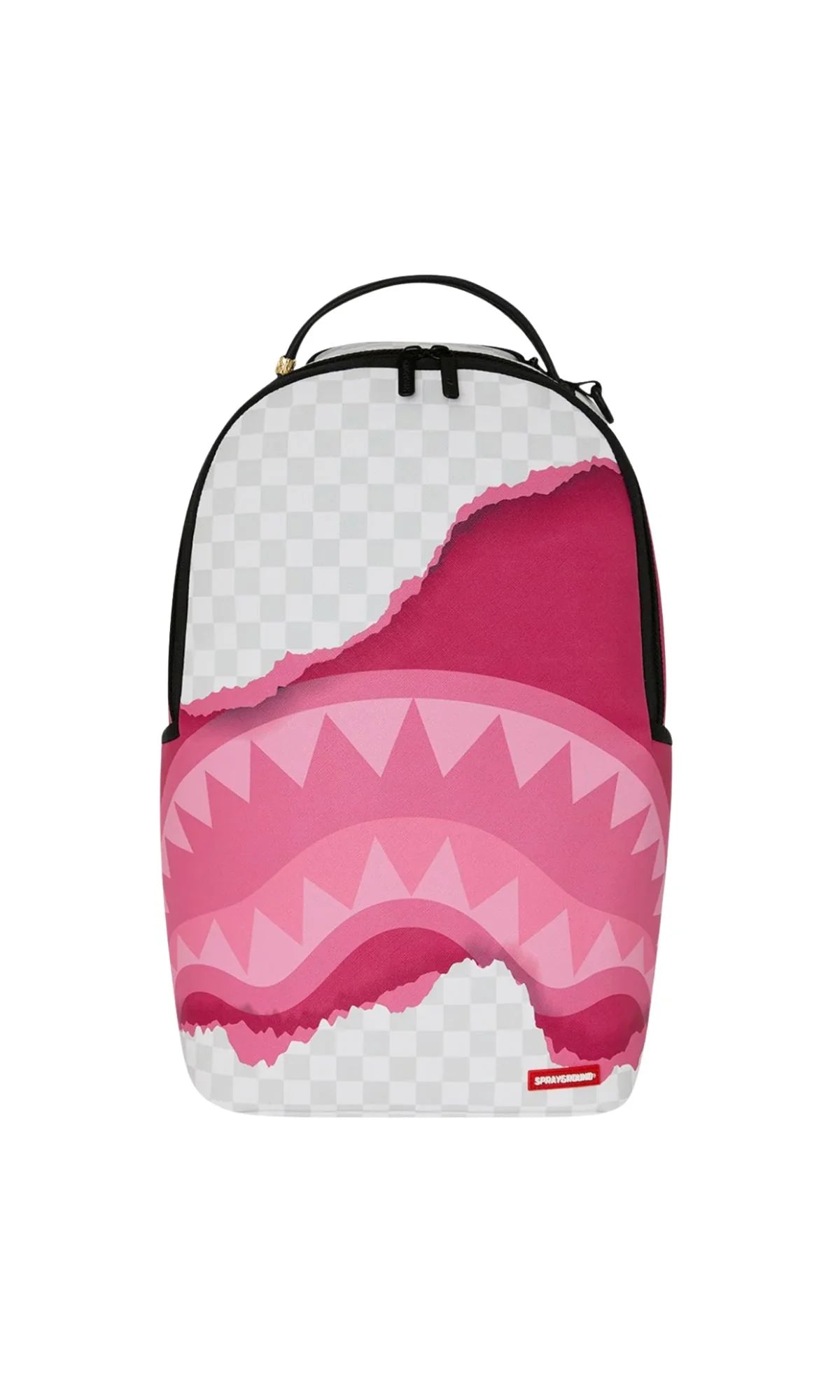 3D CHECK PINK AND WHITE BACKPACK