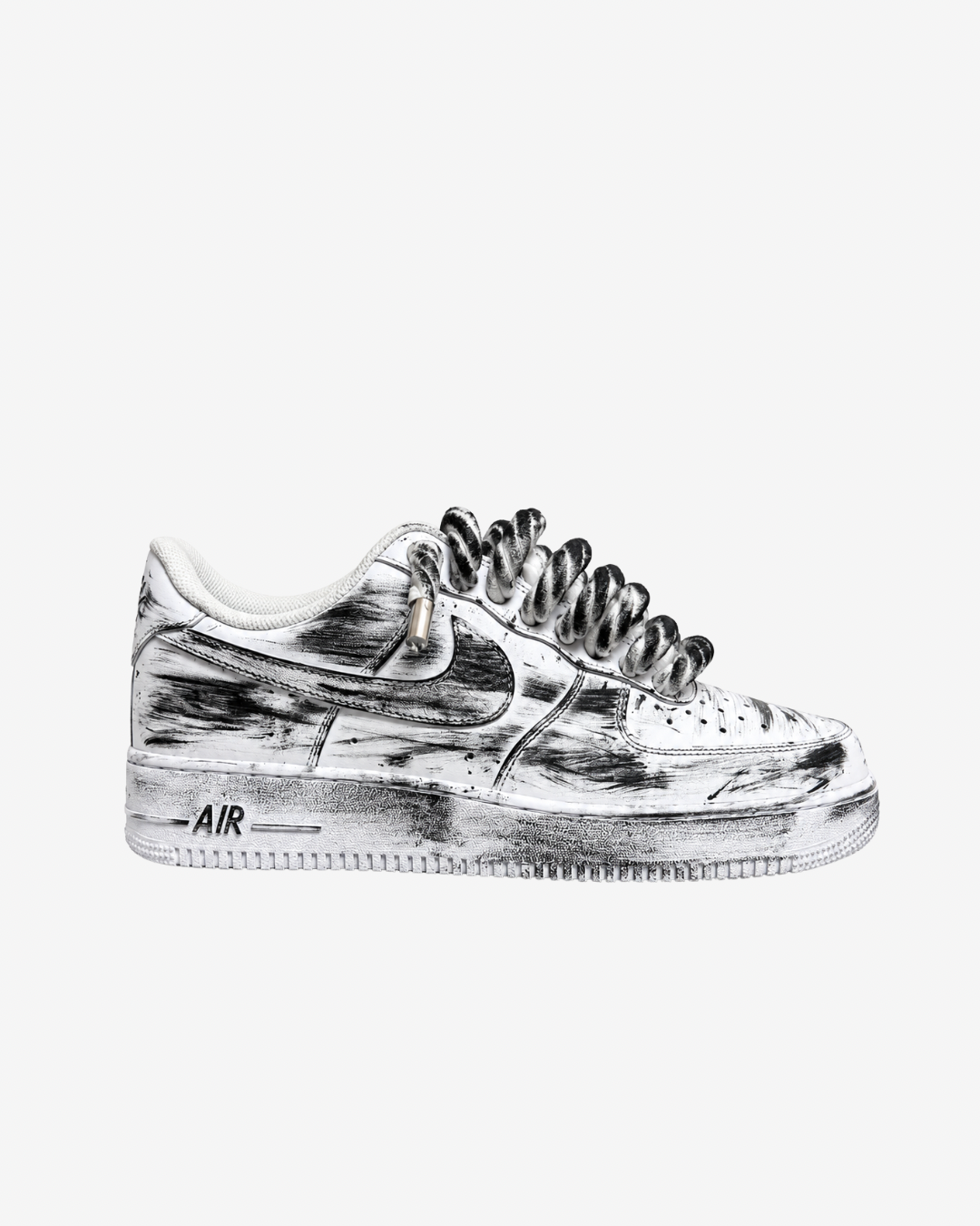 Air Force White Rope Laces Effetto Sporco