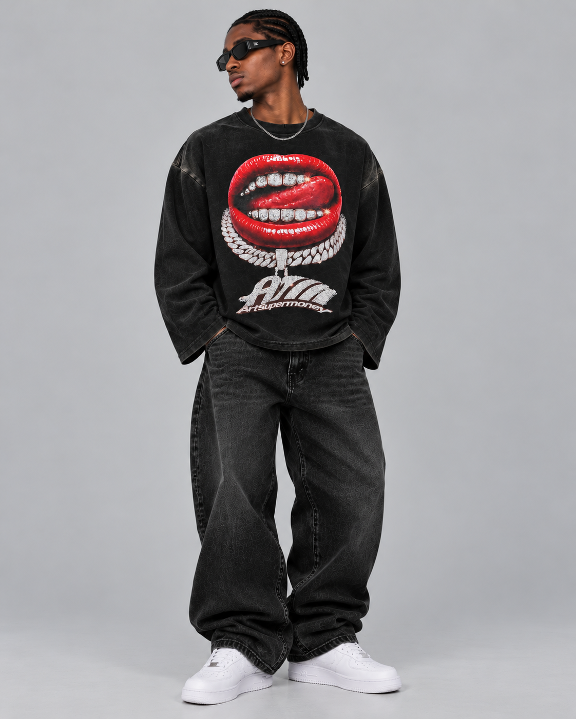 ArtSuperMoney Longsleeve grillz black