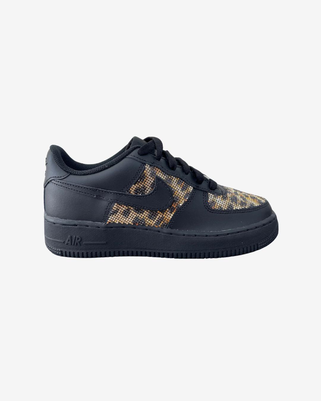 Air Force Black Glitter Leopard