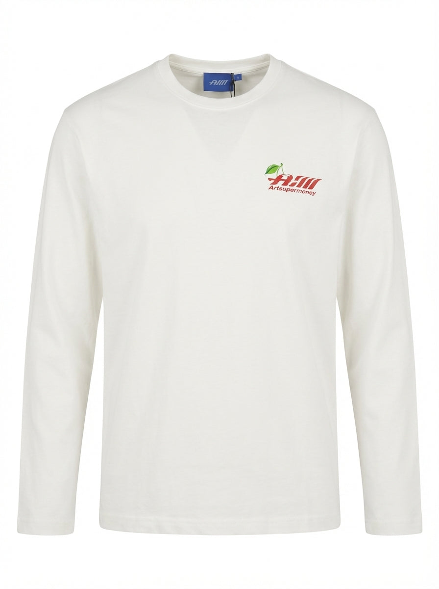 ArtSupermoney Long Sleeve Cherry White