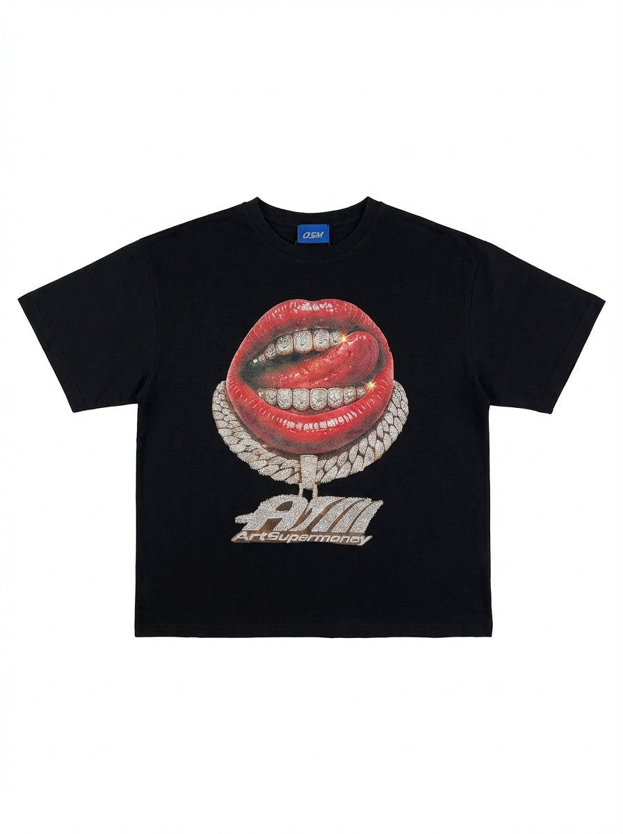 ArtSupermoney T-shirt Money Grillz Black
