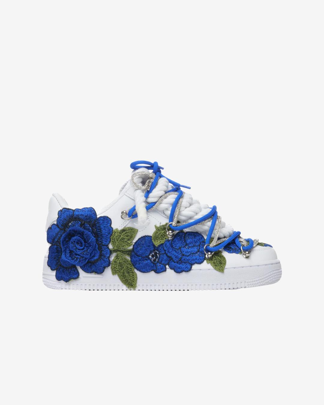 Air Force Blue Roses Rope Laces
