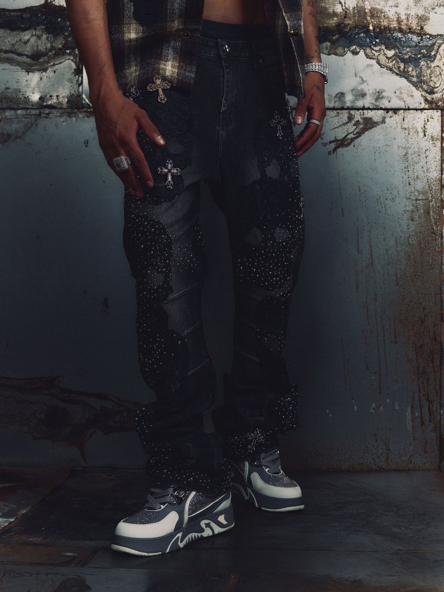 Guapi Obsidian Black Sacred Skull Denim