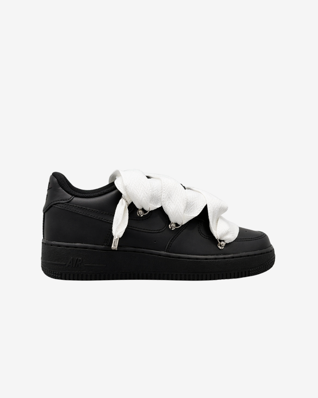 Air Force Black Rope Laces Lanvin Total White