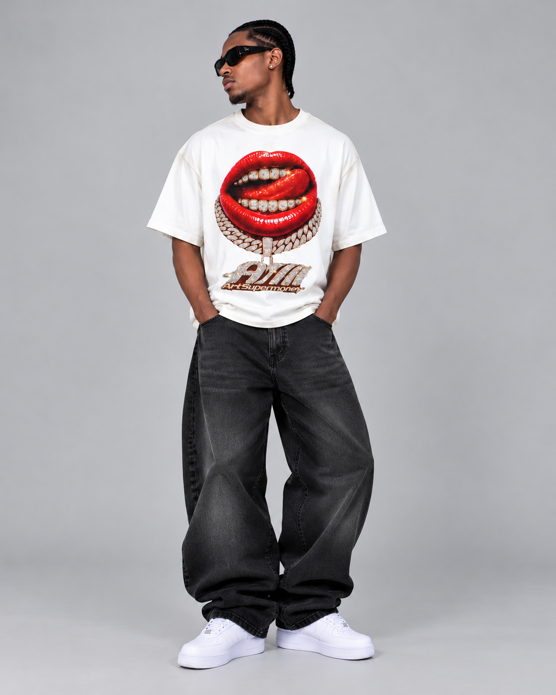 ArtSupermoney T-shirt Grillz White