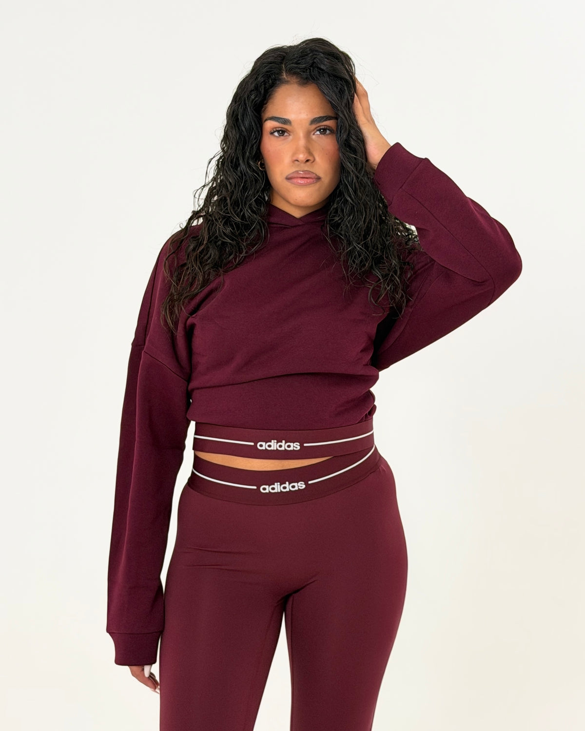 Cordset Adidas Felpa Leggings Bordeaux