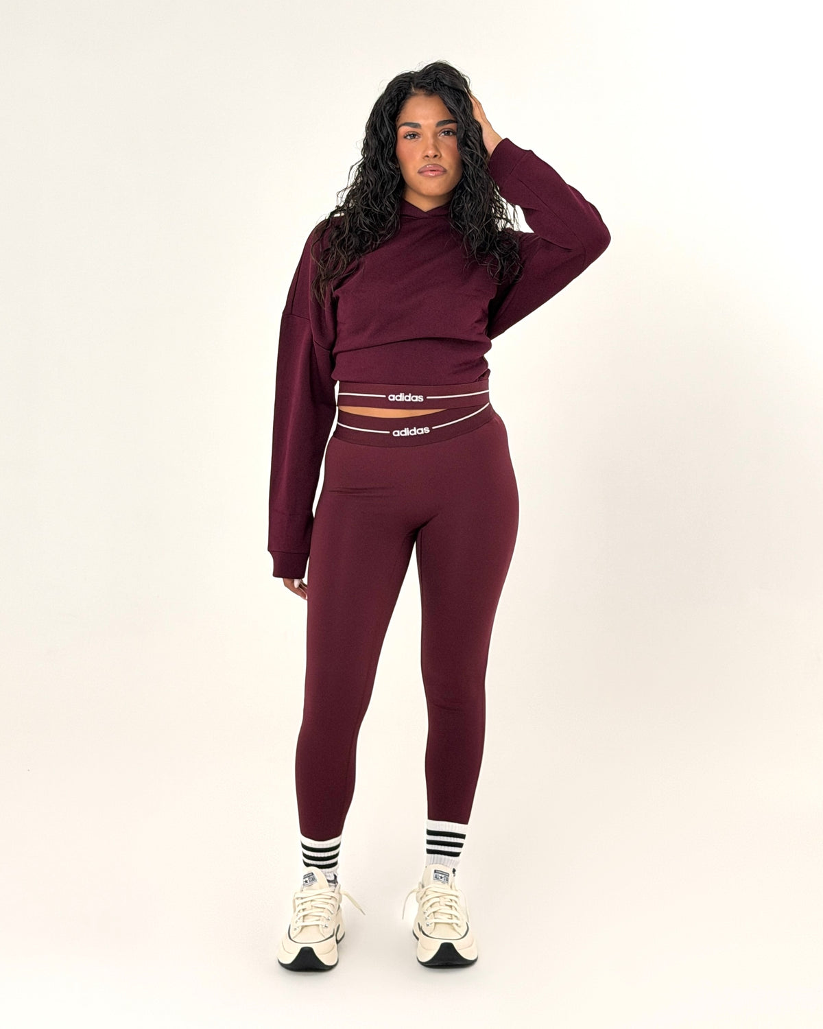 Cordset Adidas Felpa Leggings Bordeaux