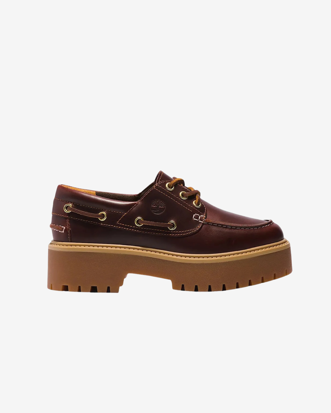 Timberland Boat Shoes con Plateau Stone Street Rootbeer