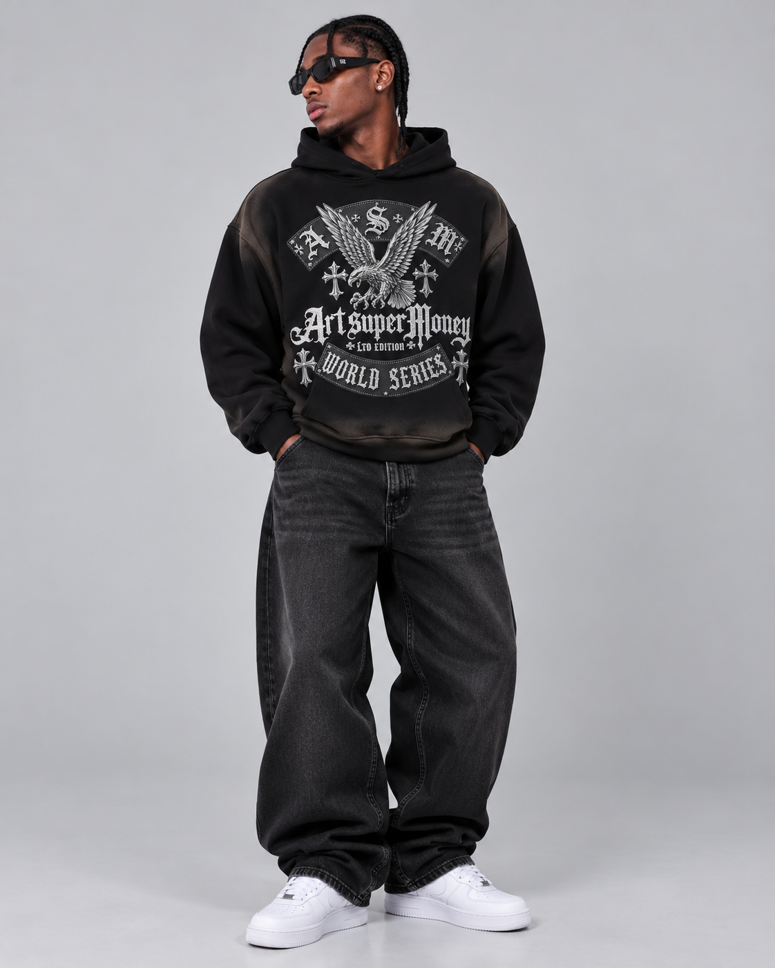 ArtSuperMoney chromebird hoodie black