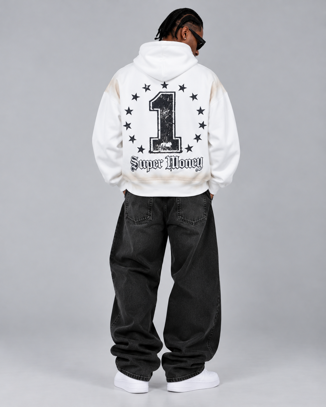 ArtSuperMoney grillz hoodie white