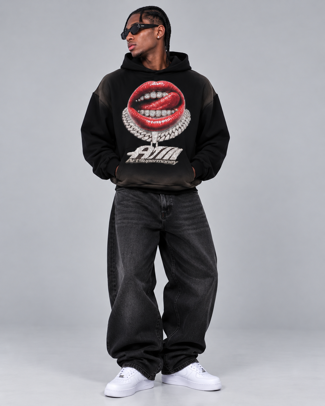 ArtSuperMoney Grillz hoodie black