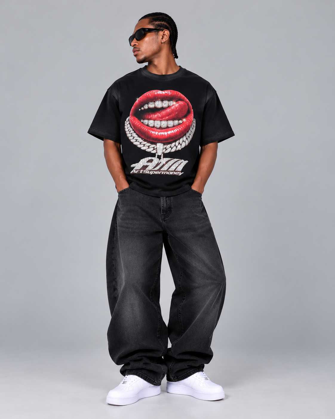 ArtSupermoney T-shirt Grillz Black