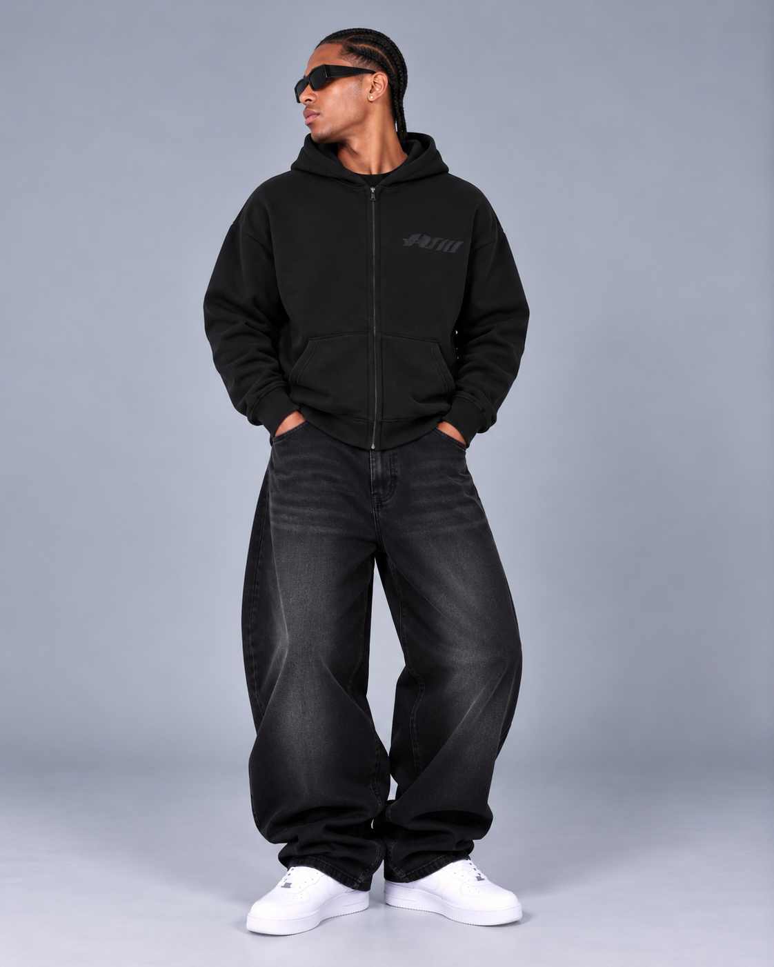 ArtSuperMoney Zip Hoodie Black