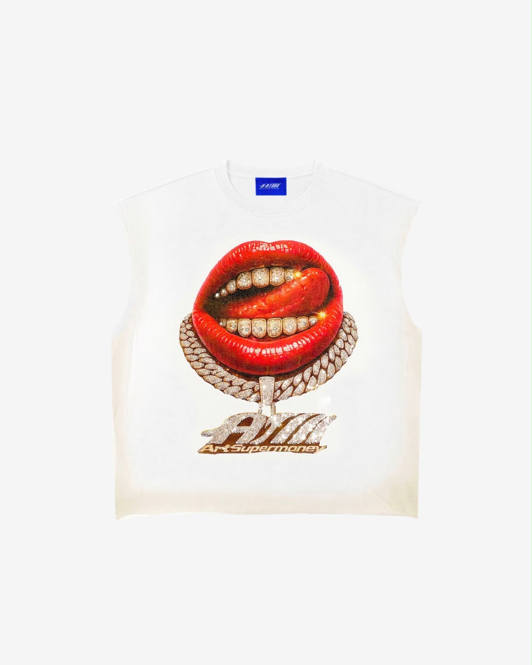 ArtSupermoney Tee Smanicata Grillz Off White
