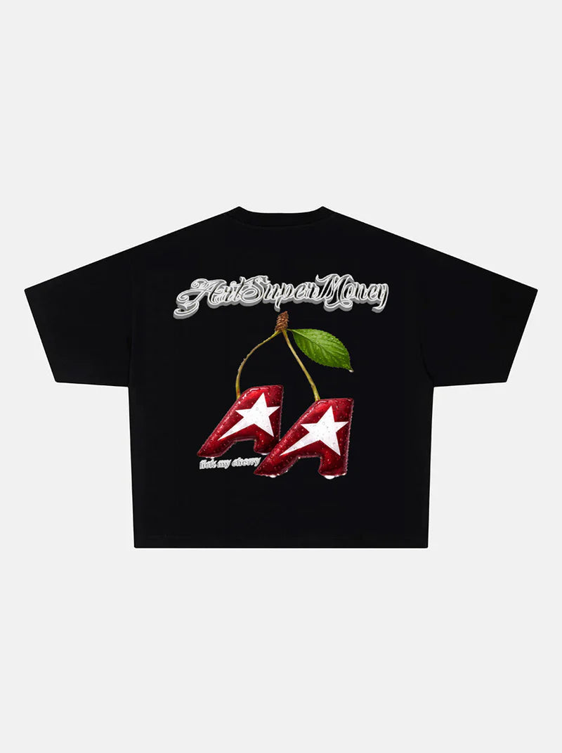 ArtSuperMoney T-Shirt Cherry Black