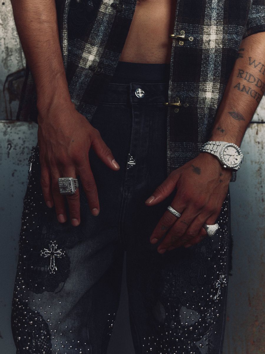 Guapi Obsidian Black Sacred Skull Denim